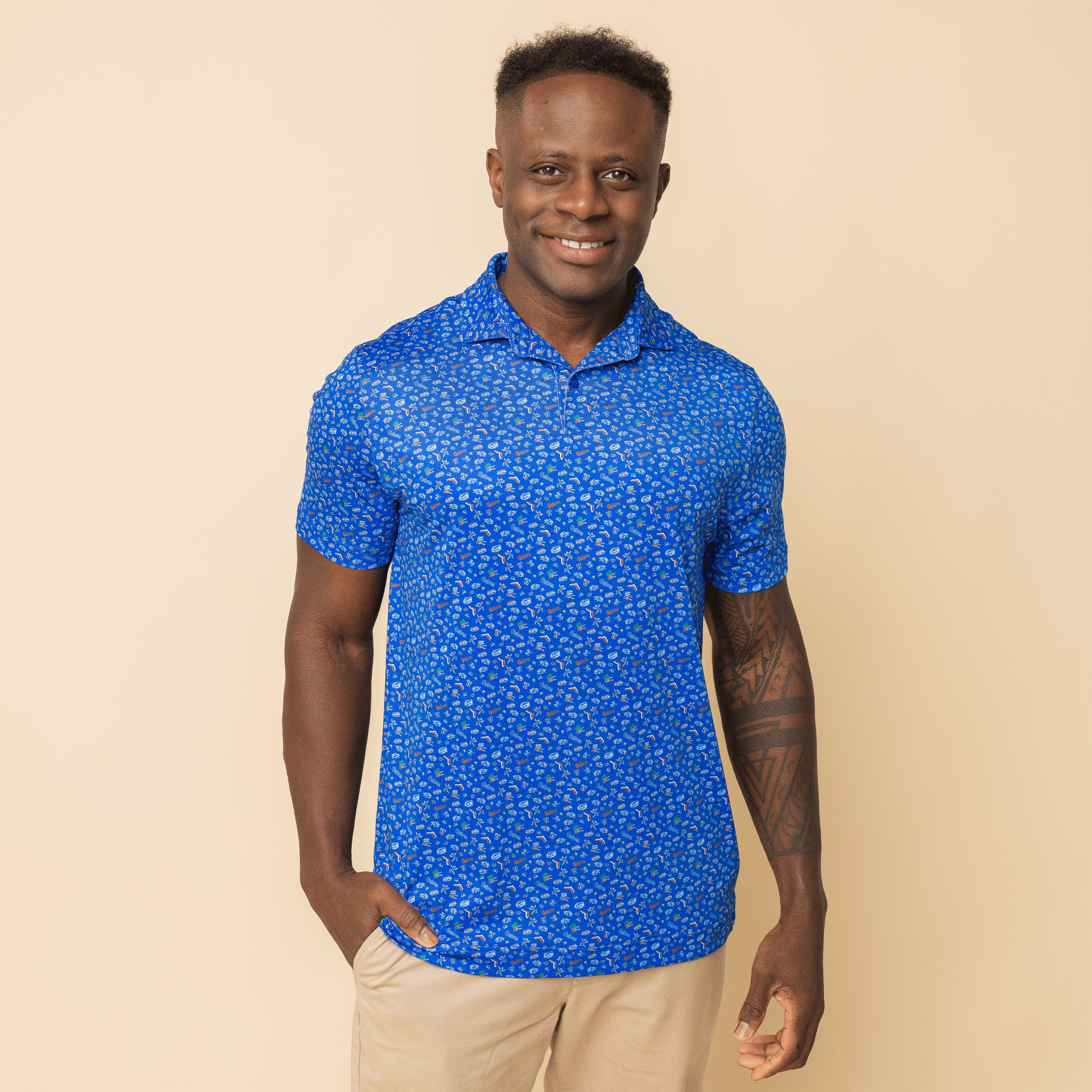 The UF Swamp Saturday Print Polo